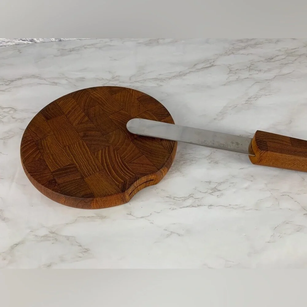 Dansk Wooden Cheese Cutting Board Knife by Jens Quistgaard Mid Century Modern